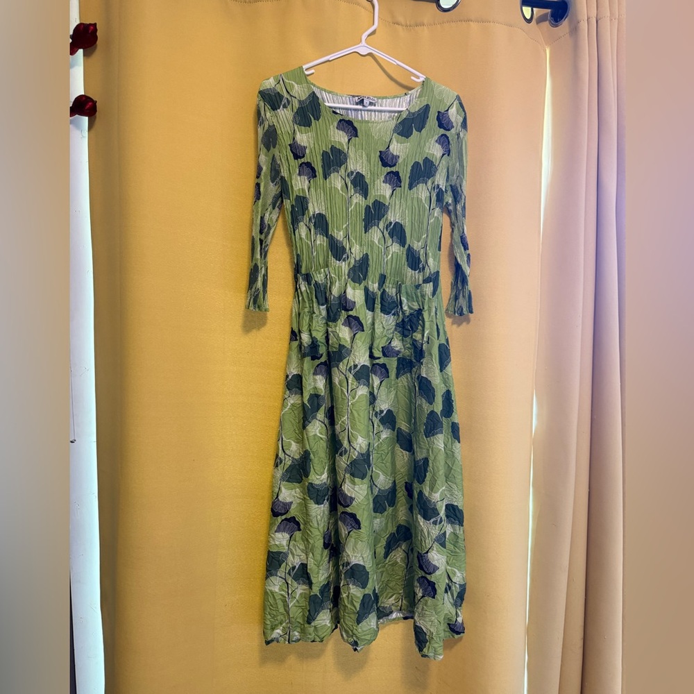 Alquema Gingko Shrinky Long Sleeve Dress